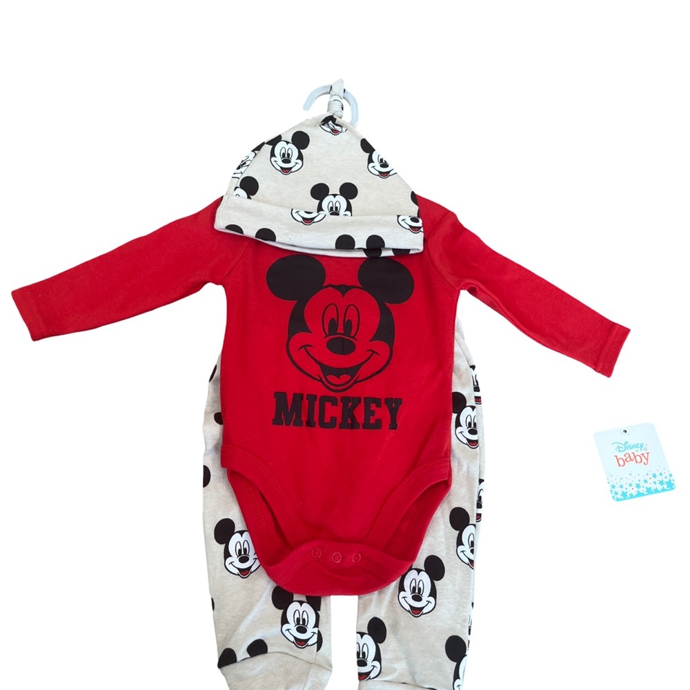Disney Red and White Mickey Mouse Bodysuit